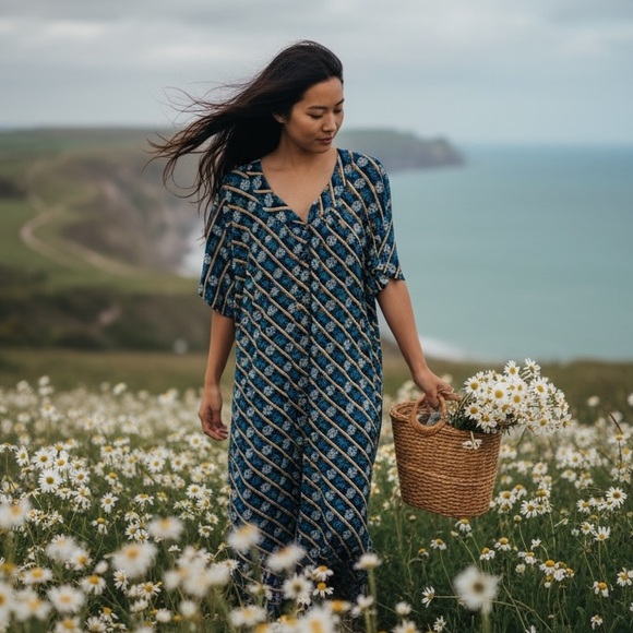 Vintage Dresses & Skirts - Vintage 60s/70s daisy 🌸 flower, power, hippie, bohemian dress
